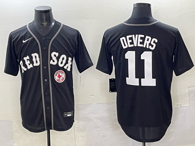 Men Boston Red Sox #11 Devers black 2025 Nike MLB Jersey 002